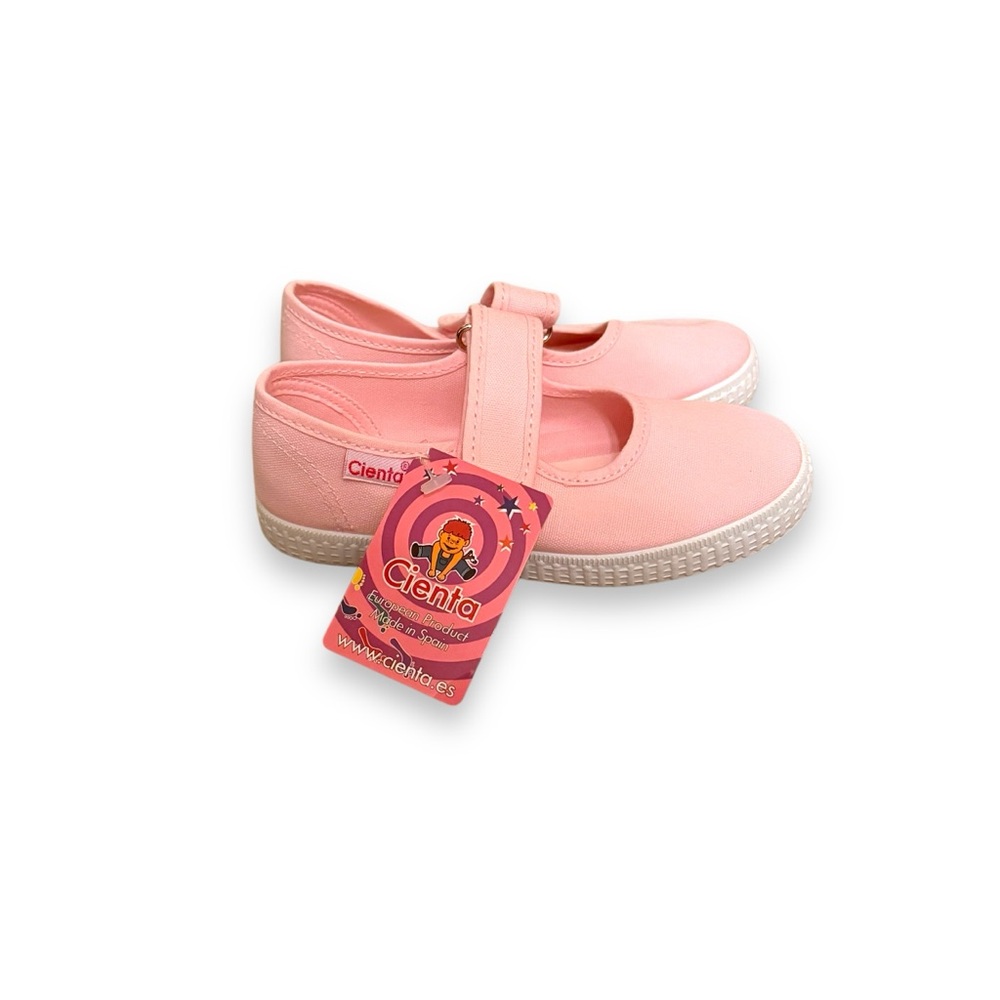 Cienta Girl's 56000.42 Light Pink Canvas Mary‎ Jane Shoes